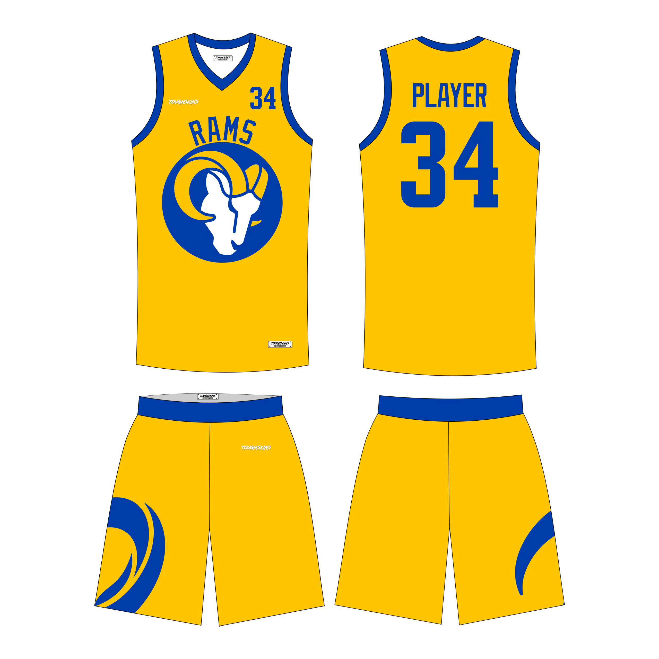 Ram Tough Custom Basketball Uniforms ToughSkins Sportswear LLC