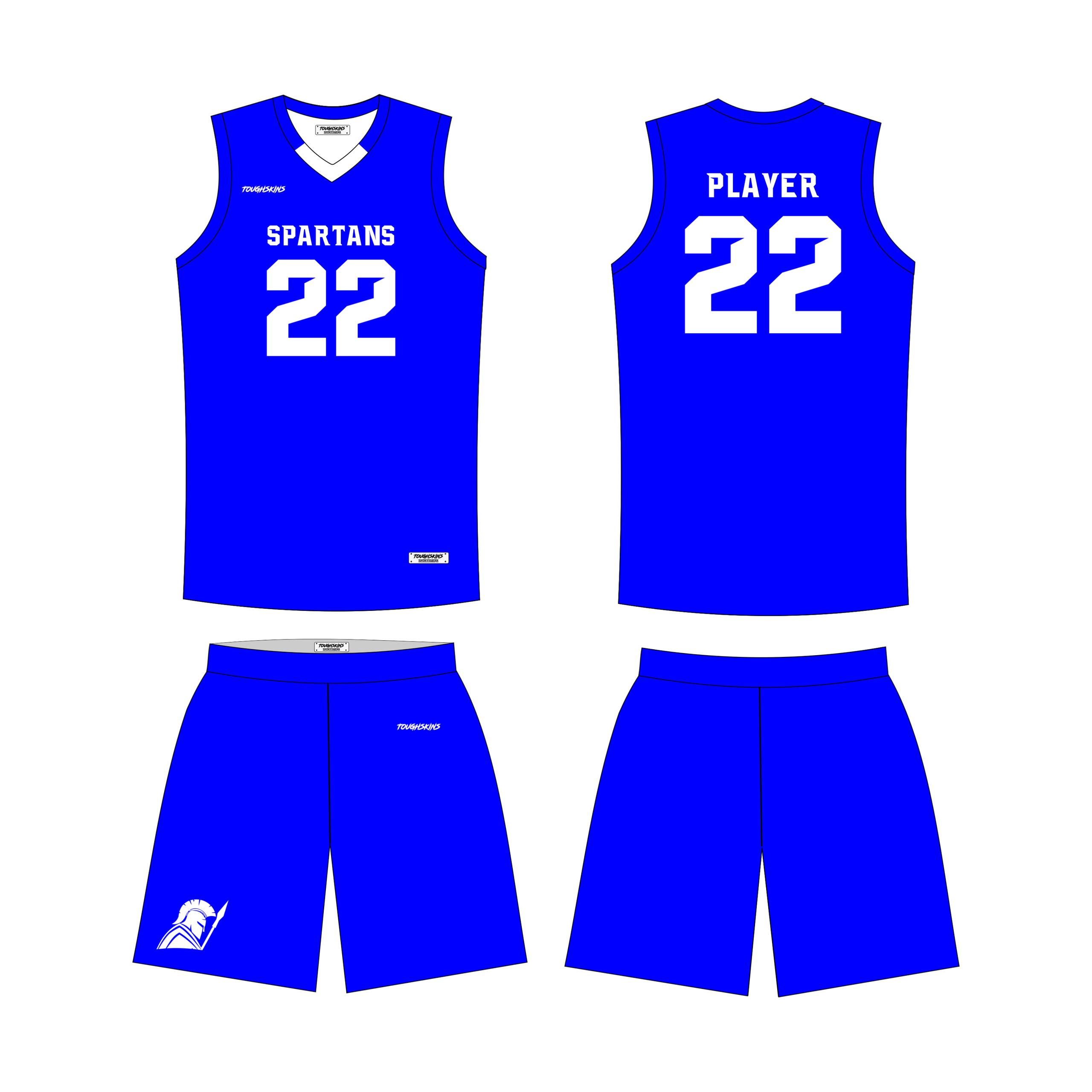 Spartans - Custom Basketball Uniforms | ToughSkins Sportswear LLC